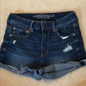 AE super stretch jean shorts